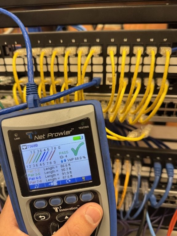 Cat5, Cat6 & Fiber Optic Data Cable Testing Services